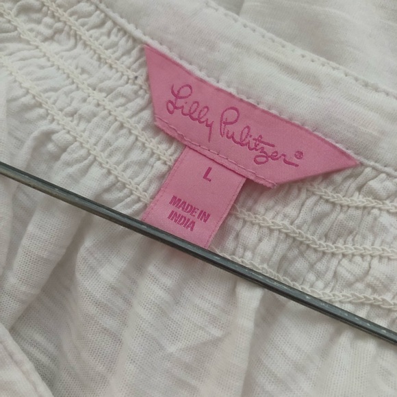 Lilly Pulitzer sleeveless white top womens large - Picture 2 of 6
